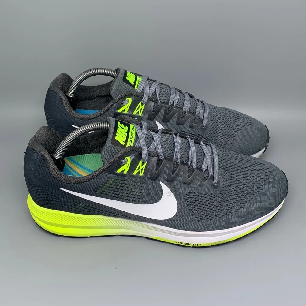 Nike Air‎ Zoom Structure 21 Gray Volt Running Shoes 904700-007 Men’s Sz 10